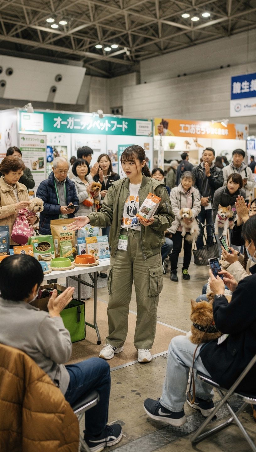 愛犬と飼い主が一緒に遊んでいる公園の風景