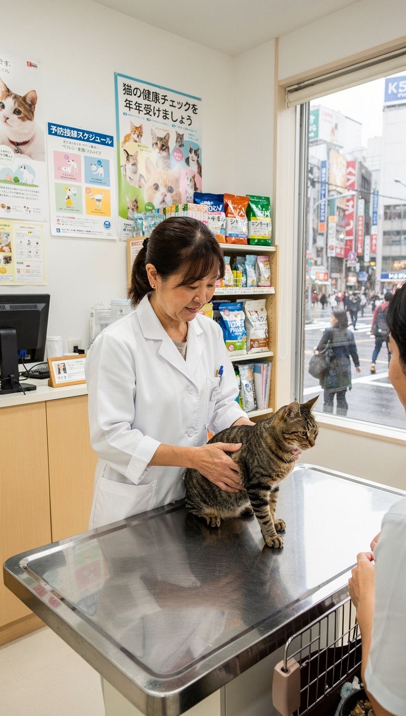 ペットのグルーミングに必要な道具が整然と並べられたテーブル