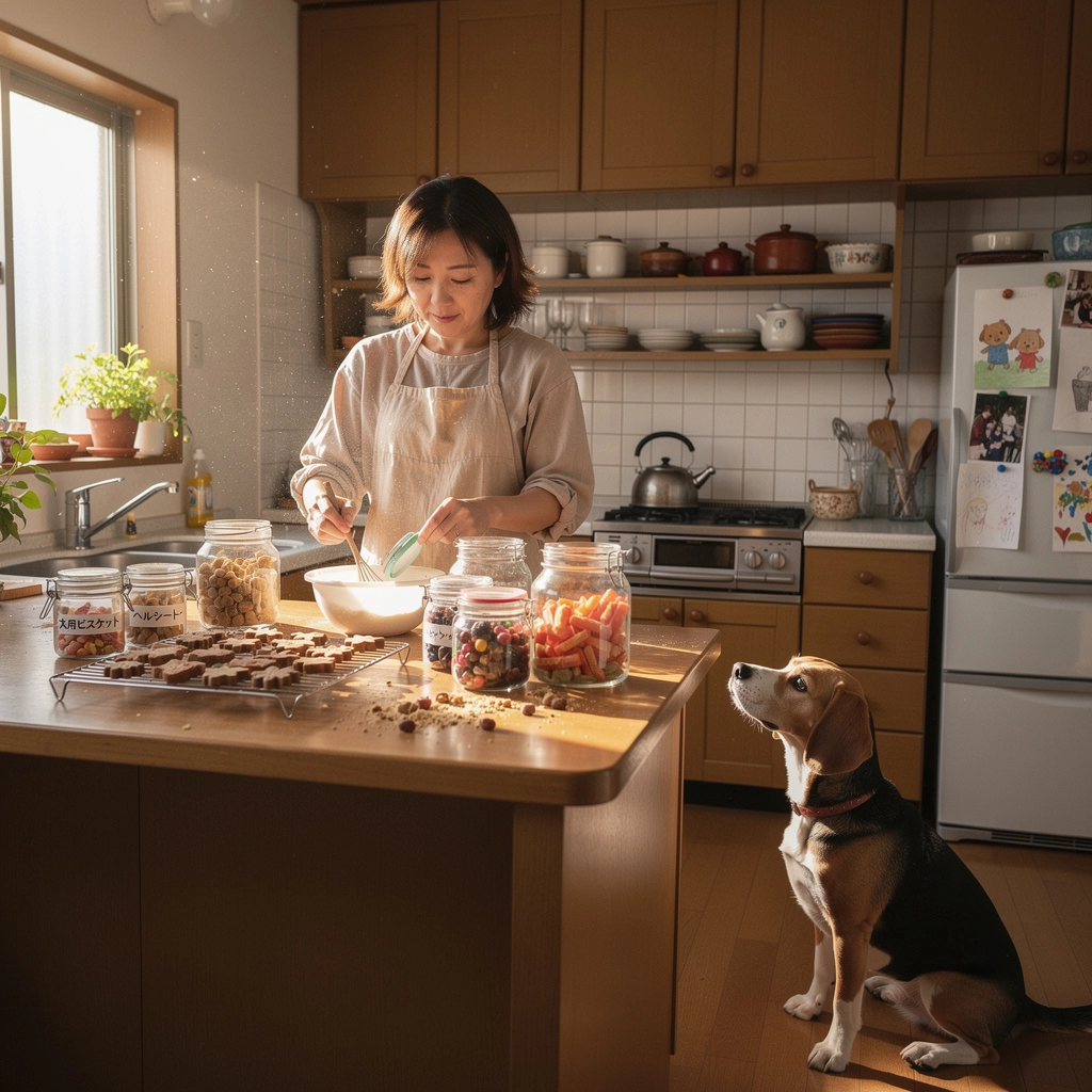 ペット用の新しいおもちゃが並んでいる棚の写真