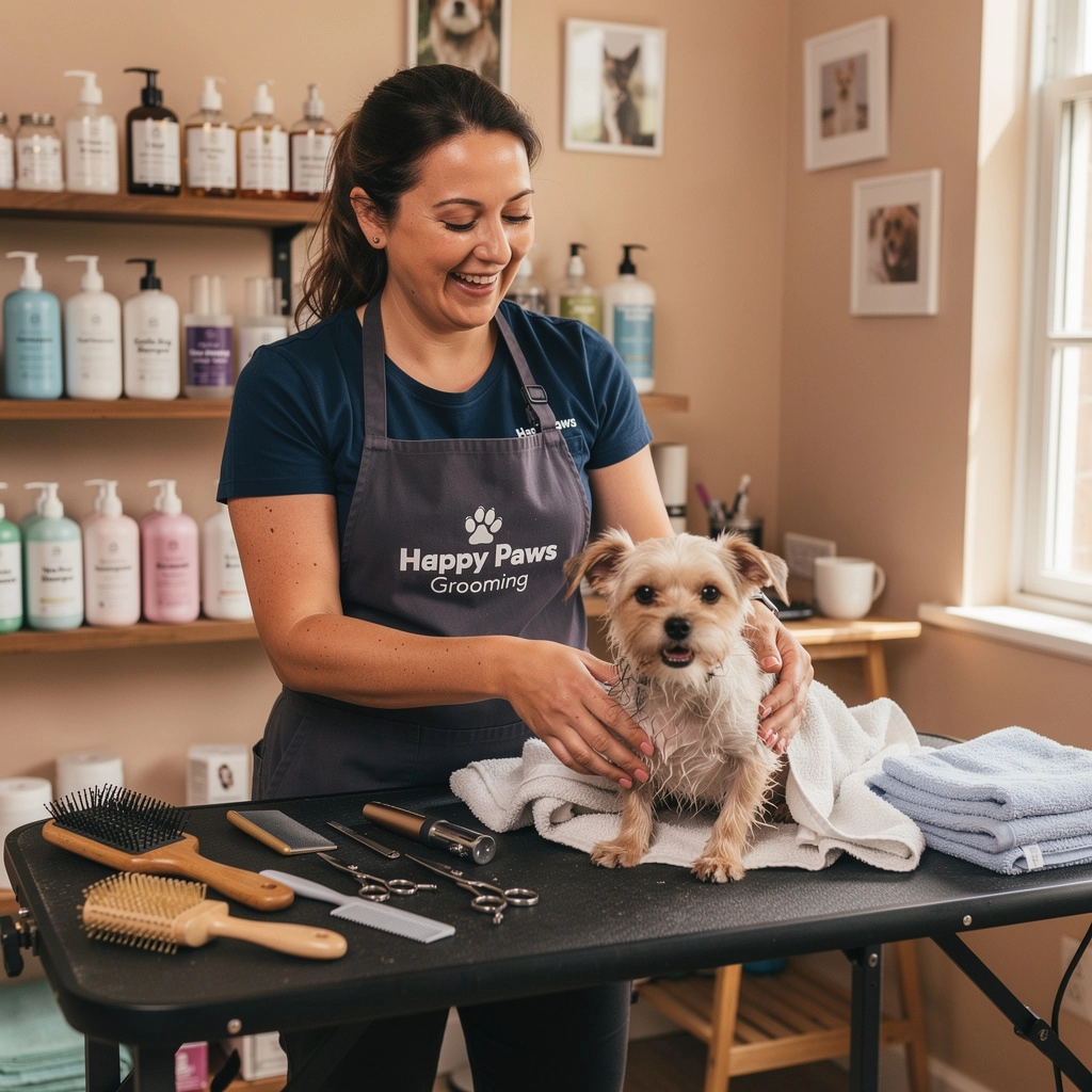 猫が快適に寝ているふかふかのベッドの画像